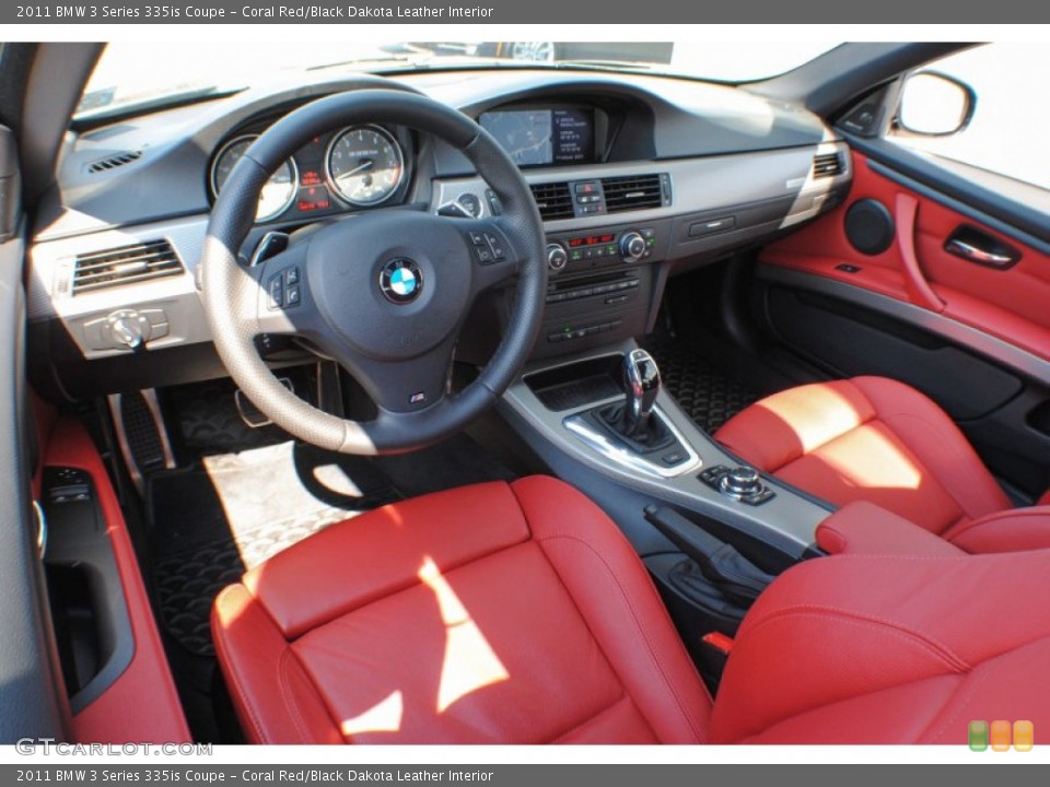 Coral Red/Black Dakota Leather Interior Prime Interior for the 2011 BMW 3 Series 335is Coupe #70838616