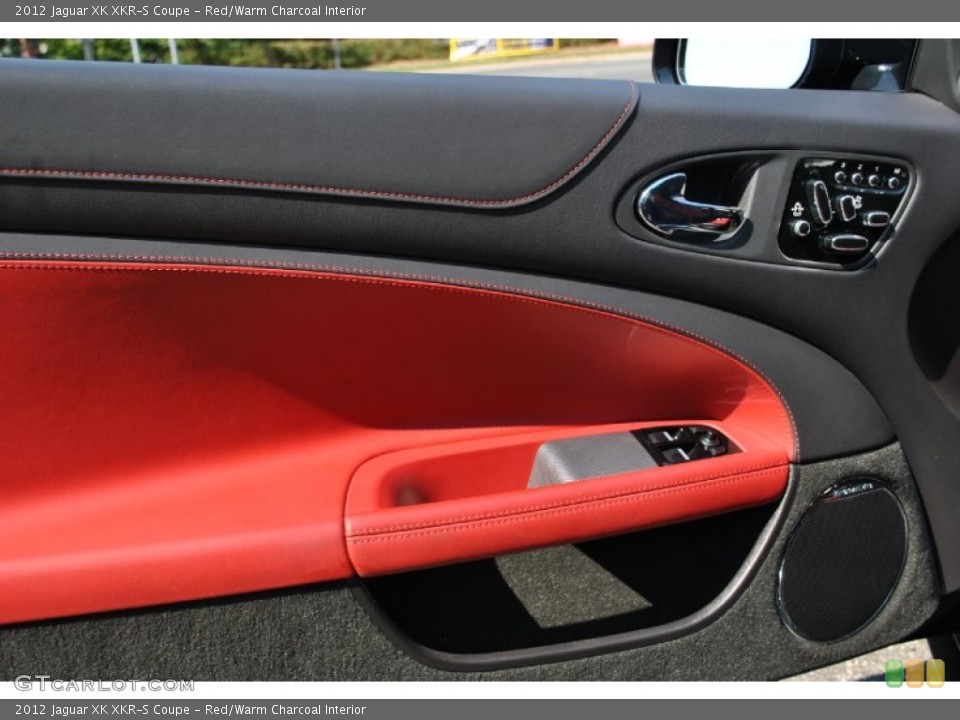 Red/Warm Charcoal Interior Door Panel for the 2012 Jaguar XK XKR-S Coupe #70840596