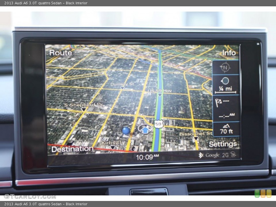 Black Interior Navigation for the 2013 Audi A6 3.0T quattro Sedan #70841010