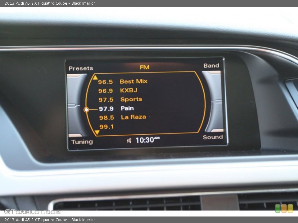 Black Interior Audio System for the 2013 Audi A5 2.0T quattro Coupe #70841796