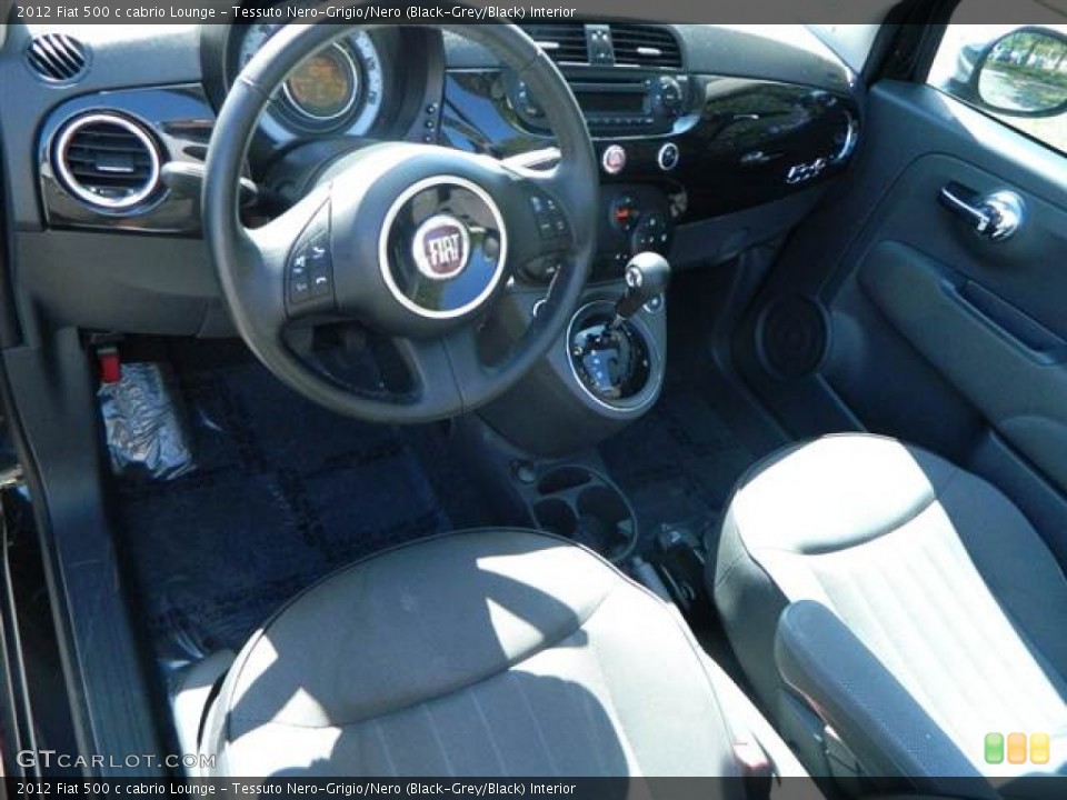 Tessuto Nero-Grigio/Nero (Black-Grey/Black) Interior Prime Interior for the 2012 Fiat 500 c cabrio Lounge #70842452