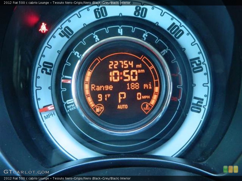 Tessuto Nero-Grigio/Nero (Black-Grey/Black) Interior Gauges for the 2012 Fiat 500 c cabrio Lounge #70842480