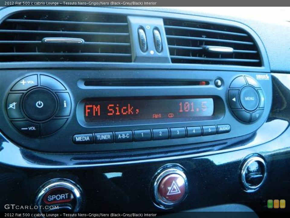 Tessuto Nero-Grigio/Nero (Black-Grey/Black) Interior Audio System for the 2012 Fiat 500 c cabrio Lounge #70842486