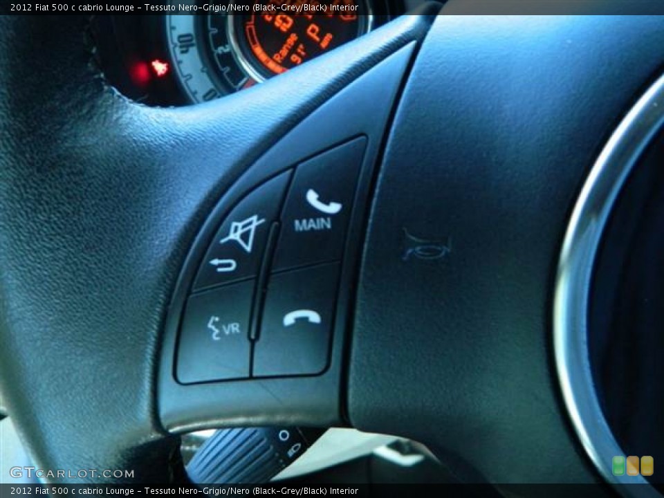 Tessuto Nero-Grigio/Nero (Black-Grey/Black) Interior Controls for the 2012 Fiat 500 c cabrio Lounge #70842561