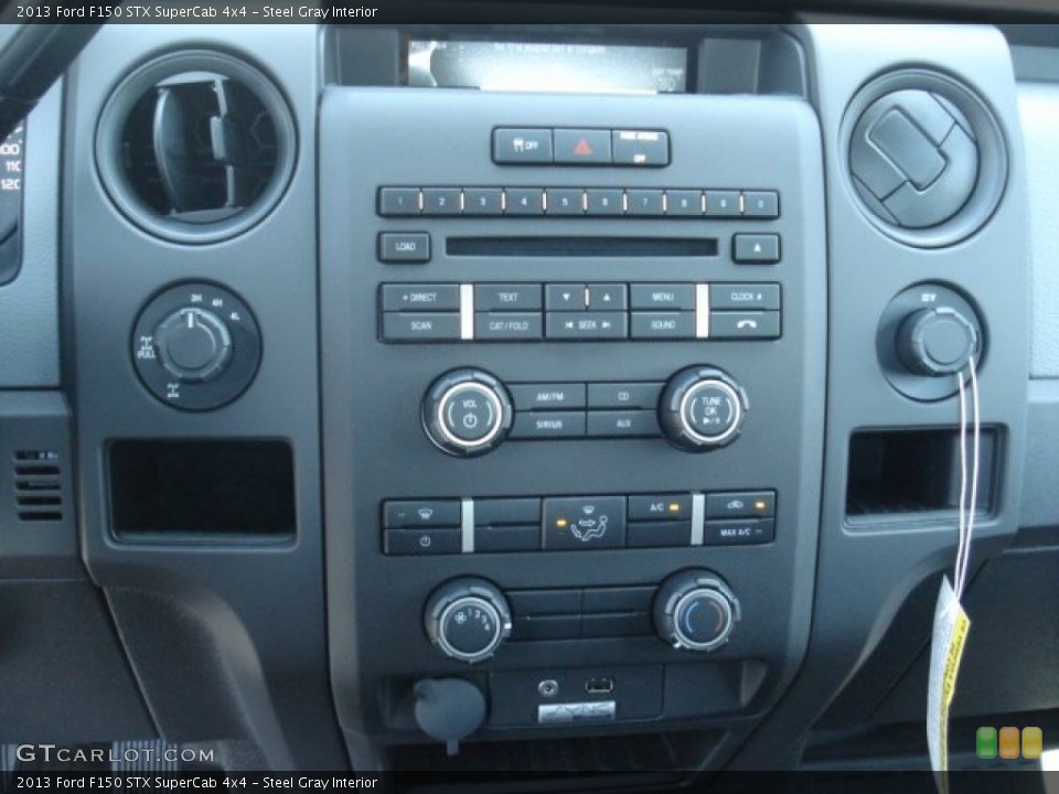 Steel Gray Interior Controls for the 2013 Ford F150 STX SuperCab 4x4 #70843863