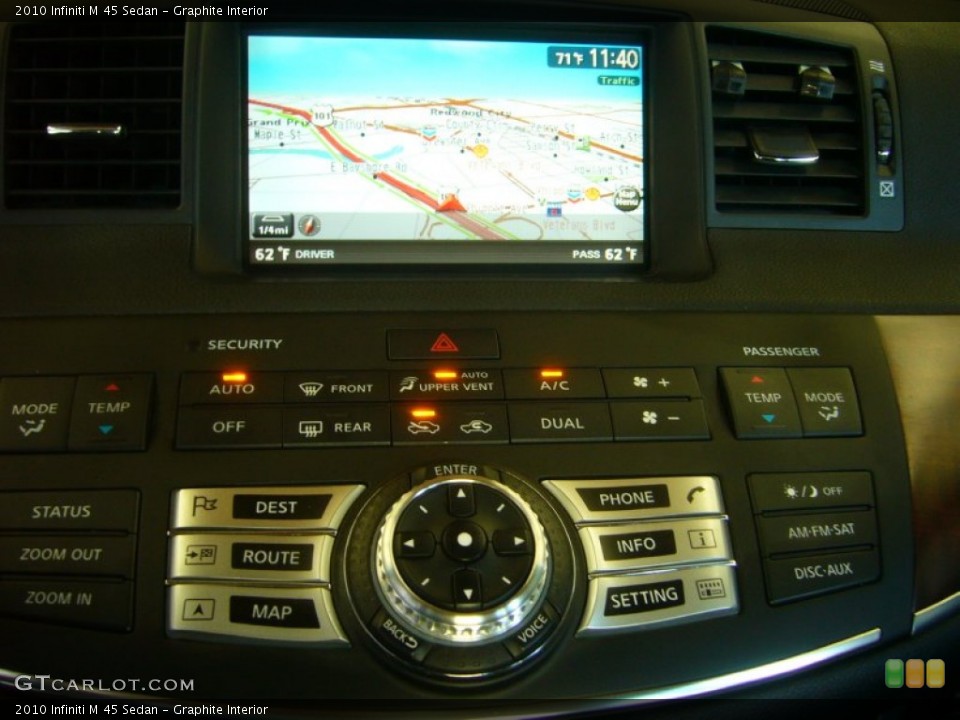 Graphite Interior Navigation for the 2010 Infiniti M 45 Sedan #70844673