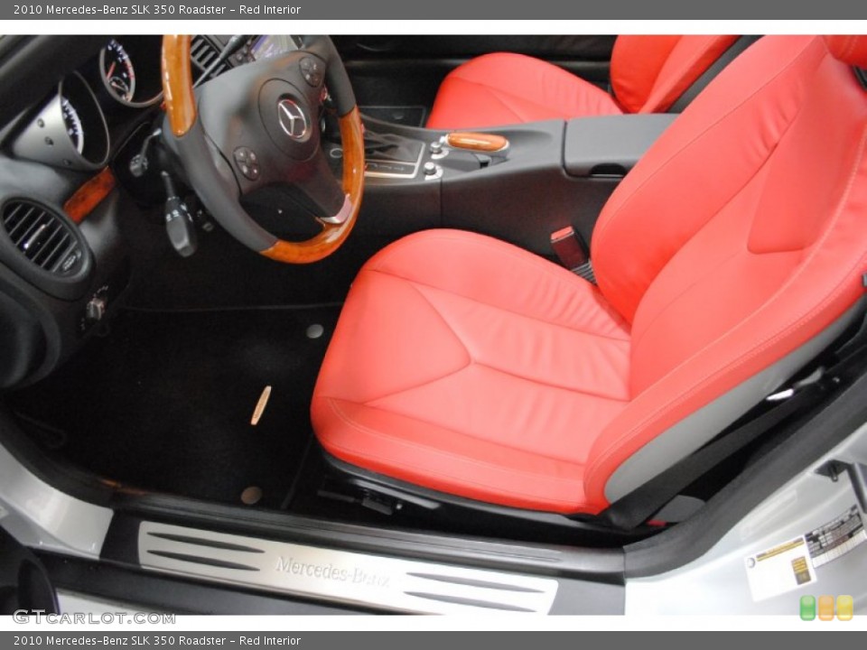 Red Interior Front Seat for the 2010 Mercedes-Benz SLK 350 Roadster #70844943