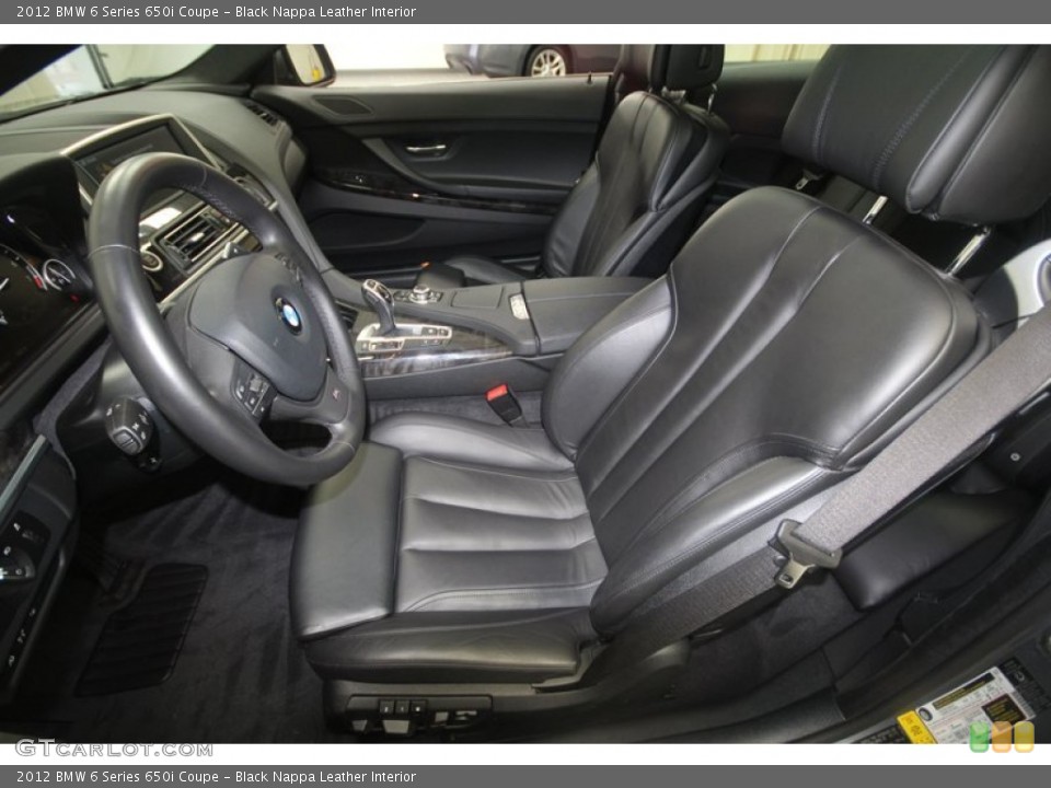 Black Nappa Leather Interior Front Seat for the 2012 BMW 6 Series 650i Coupe #70847523
