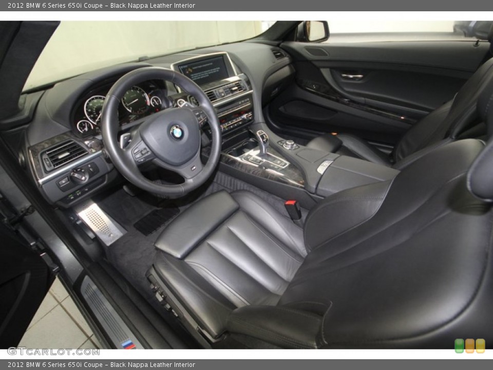 Black Nappa Leather Interior Prime Interior for the 2012 BMW 6 Series 650i Coupe #70847607