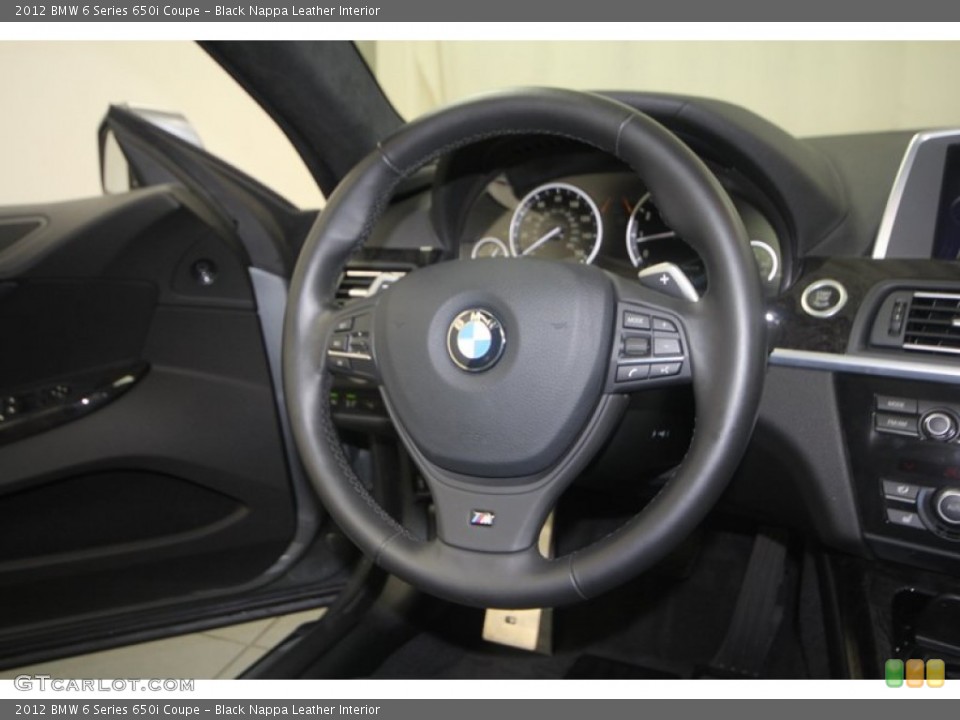 Black Nappa Leather Interior Steering Wheel for the 2012 BMW 6 Series 650i Coupe #70847754