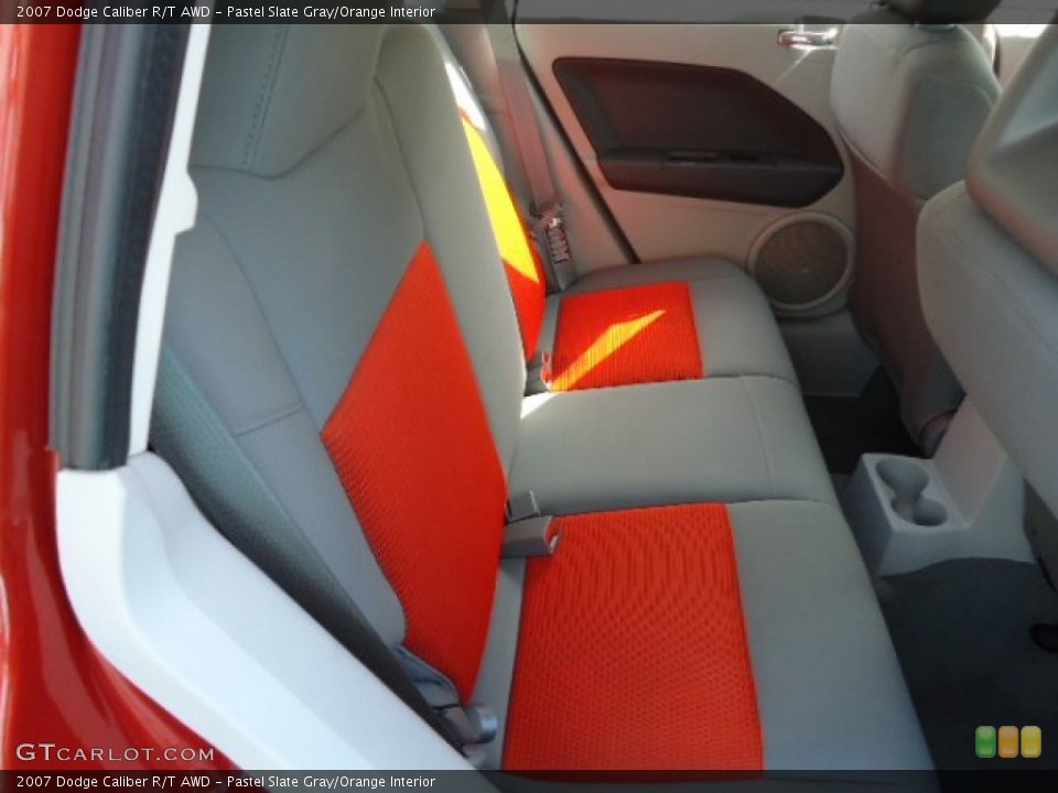 Pastel Slate Gray/Orange Interior Rear Seat for the 2007 Dodge Caliber R/T AWD #70853655