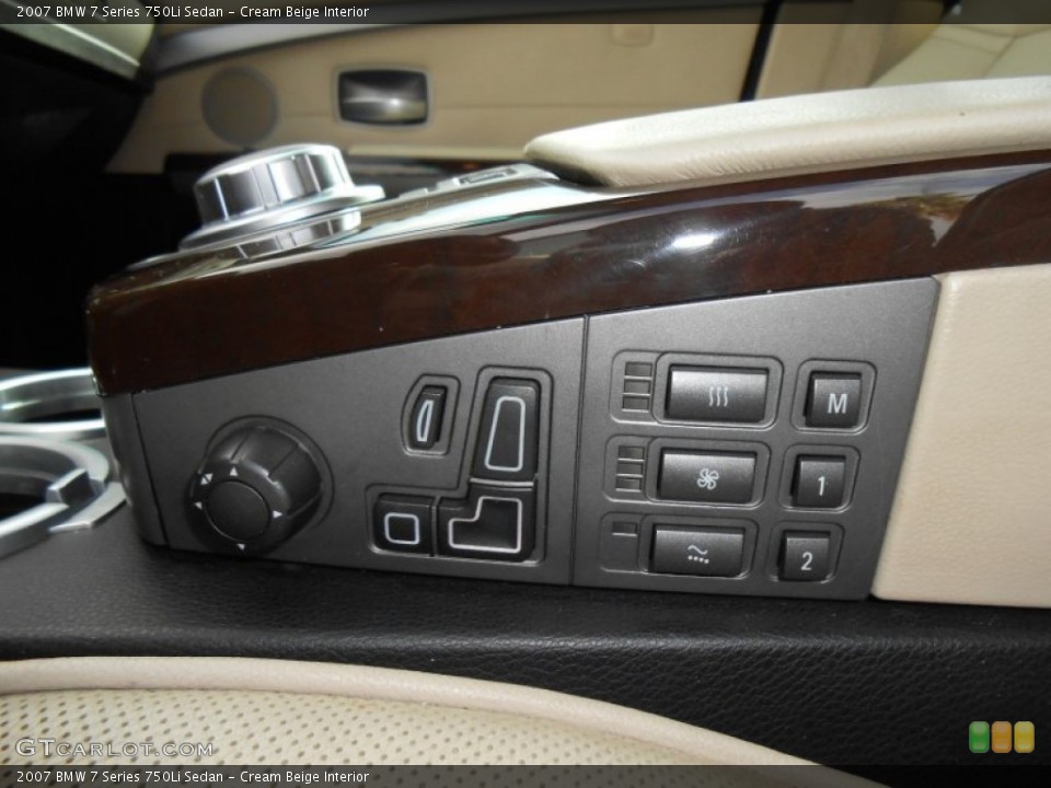 Cream Beige Interior Controls for the 2007 BMW 7 Series 750Li Sedan #70856769