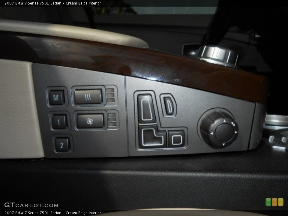 Cream Beige Interior Controls for the 2007 BMW 7 Series 750Li Sedan #70856805