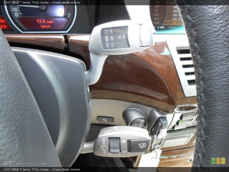 Cream Beige Interior Controls for the 2007 BMW 7 Series 750Li Sedan #70856931