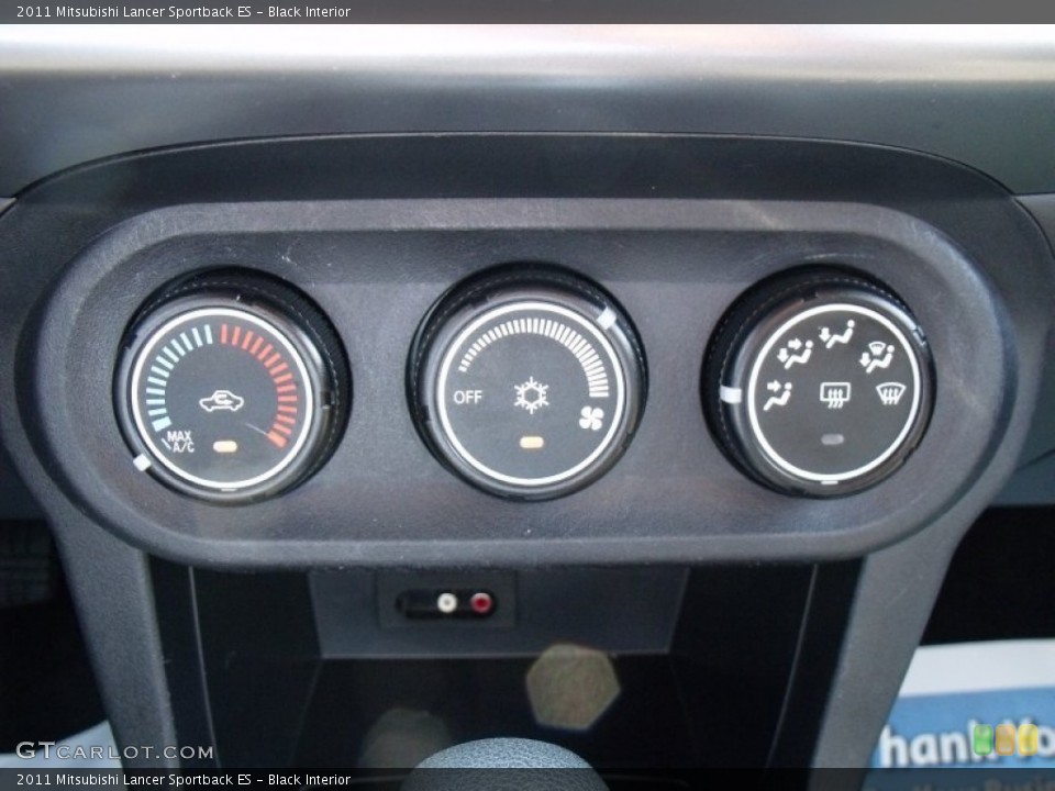 Black Interior Controls for the 2011 Mitsubishi Lancer Sportback ES #70862617