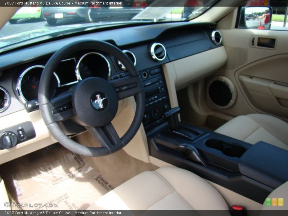 Medium Parchment Interior Prime Interior for the 2007 Ford Mustang V6 Deluxe Coupe #70866842