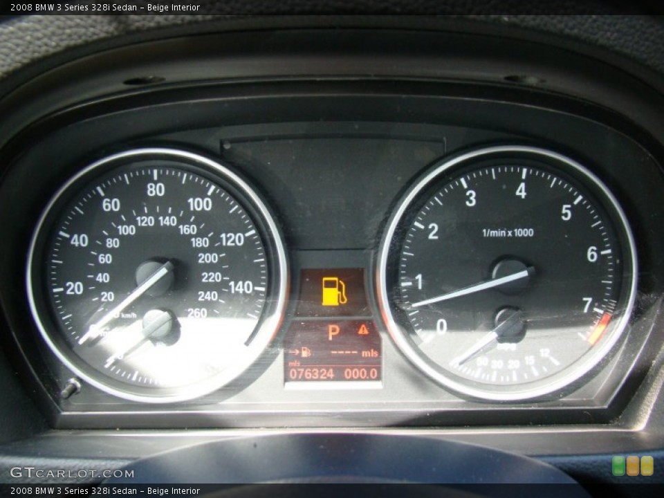 Beige Interior Gauges for the 2008 BMW 3 Series 328i Sedan #70867858