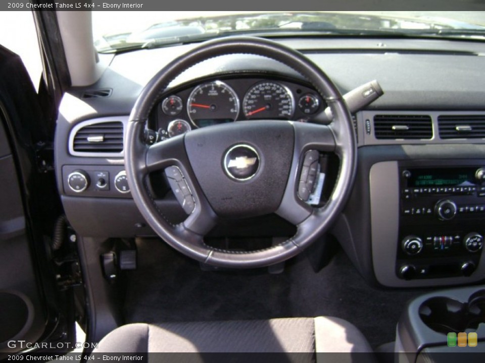 Ebony Interior Steering Wheel for the 2009 Chevrolet Tahoe LS 4x4 #70868908