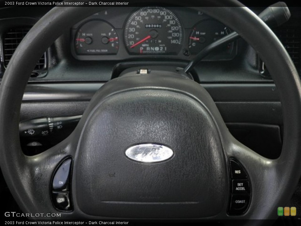 Dark Charcoal Interior Steering Wheel for the 2003 Ford Crown Victoria Police Interceptor #70869118