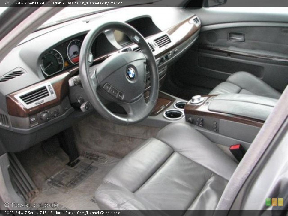 Basalt Grey/Flannel Grey Interior Prime Interior for the 2003 BMW 7 Series 745Li Sedan #70870888