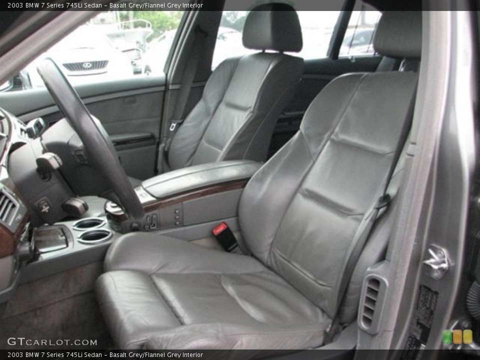 Basalt Grey/Flannel Grey Interior Front Seat for the 2003 BMW 7 Series 745Li Sedan #70870897