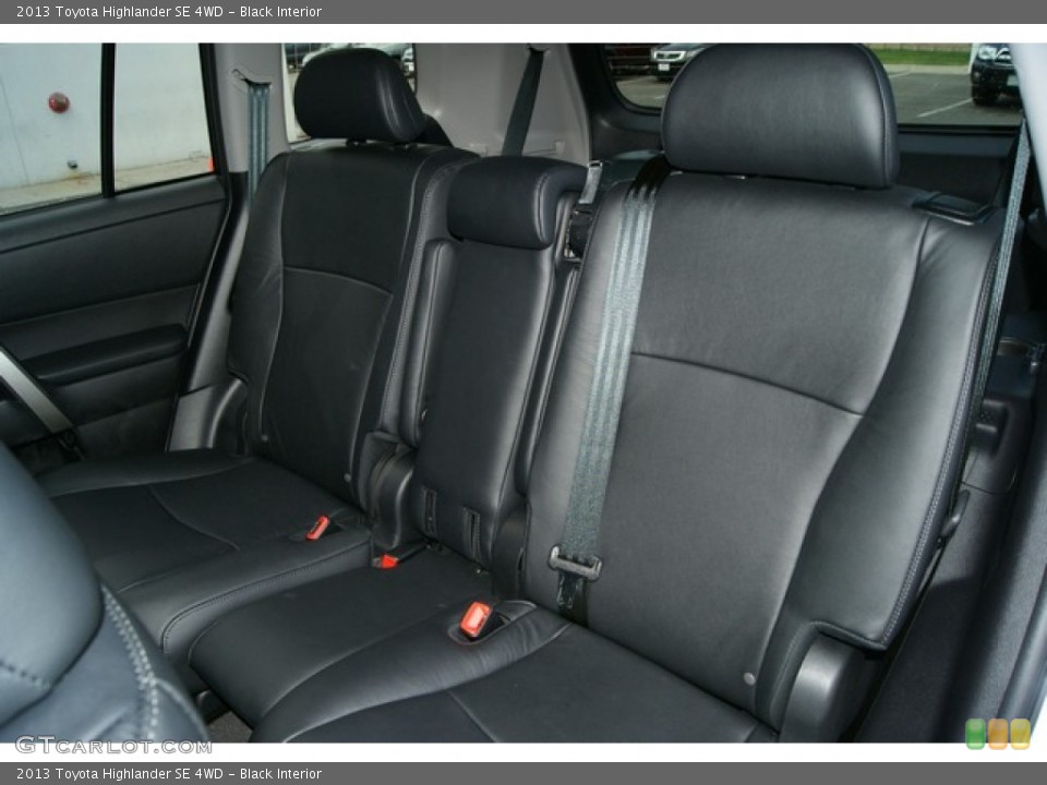 Black Interior Rear Seat for the 2013 Toyota Highlander SE 4WD #70872475