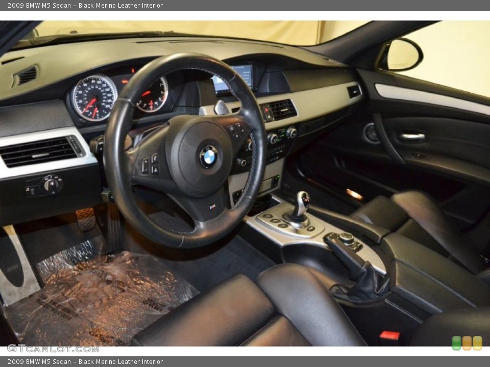 Black Merino Leather Interior Prime Interior for the 2009 BMW M5 Sedan #70872787