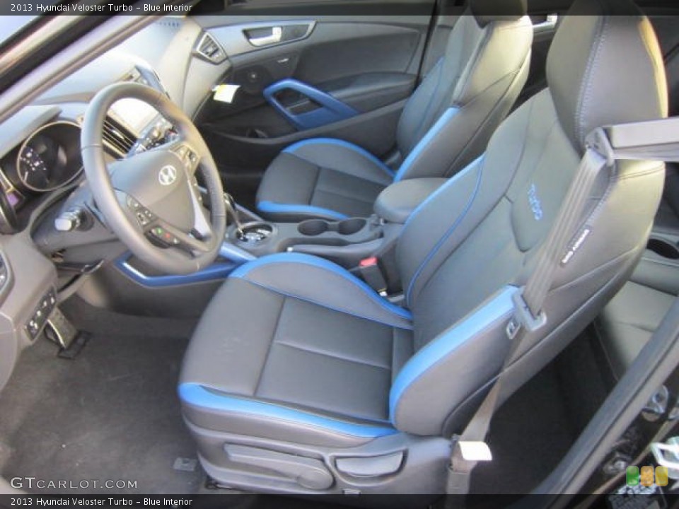 Blue Interior Front Seat for the 2013 Hyundai Veloster Turbo #70874128
