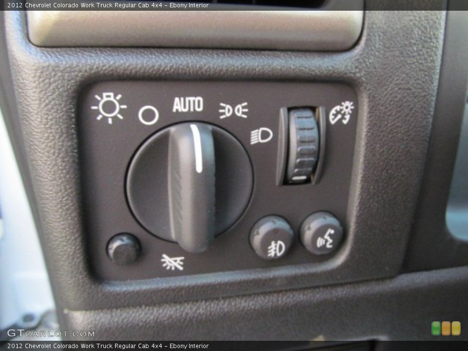 Ebony Interior Controls for the 2012 Chevrolet Colorado Work Truck Regular Cab 4x4 #70876822