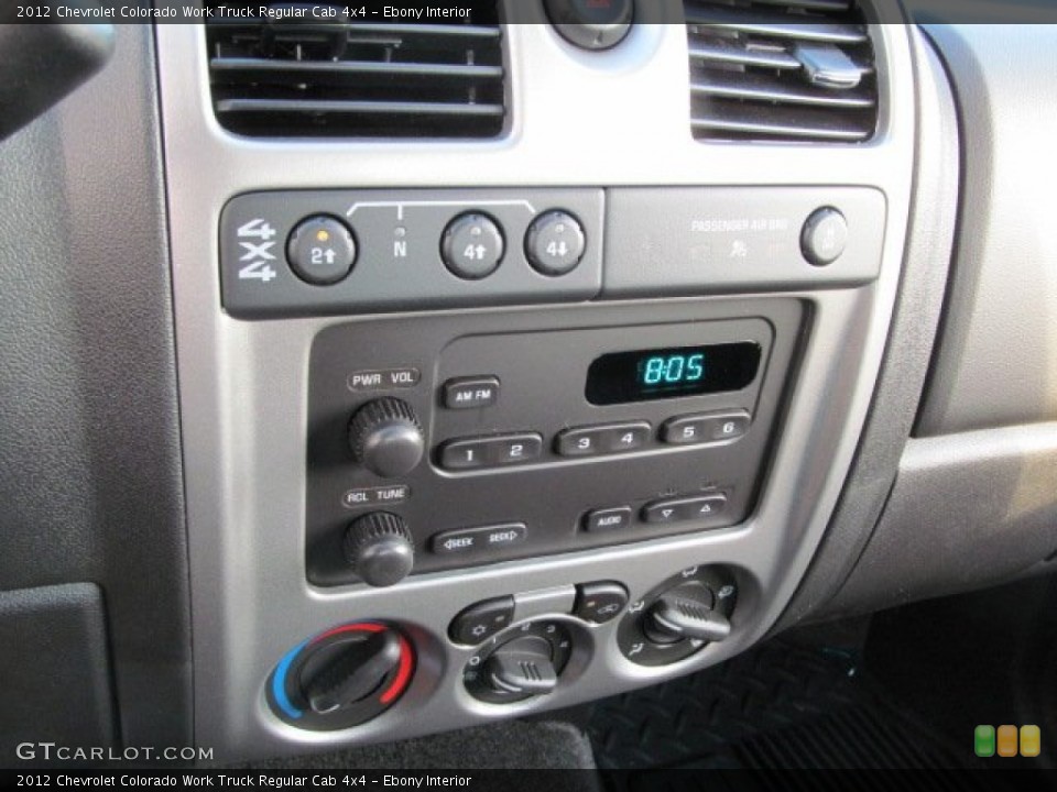 Ebony Interior Controls for the 2012 Chevrolet Colorado Work Truck Regular Cab 4x4 #70876831