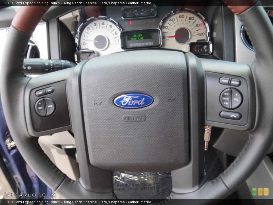 King Ranch Charcoal Black/Chaparral Leather Interior Steering Wheel for the 2013 Ford Expedition King Ranch #70880332