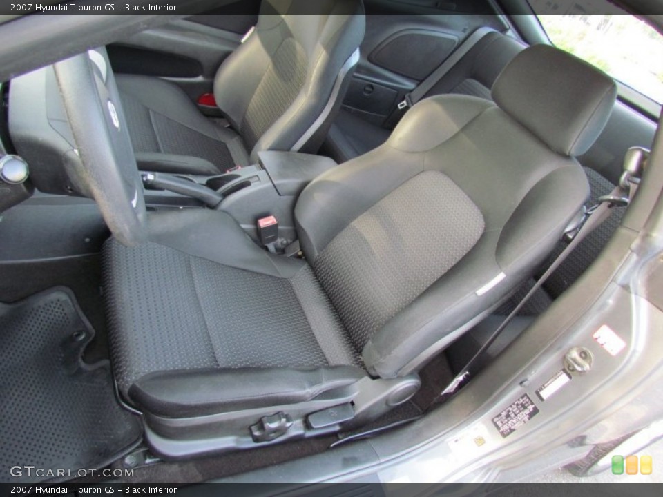 Black Interior Front Seat for the 2007 Hyundai Tiburon GS #70880560