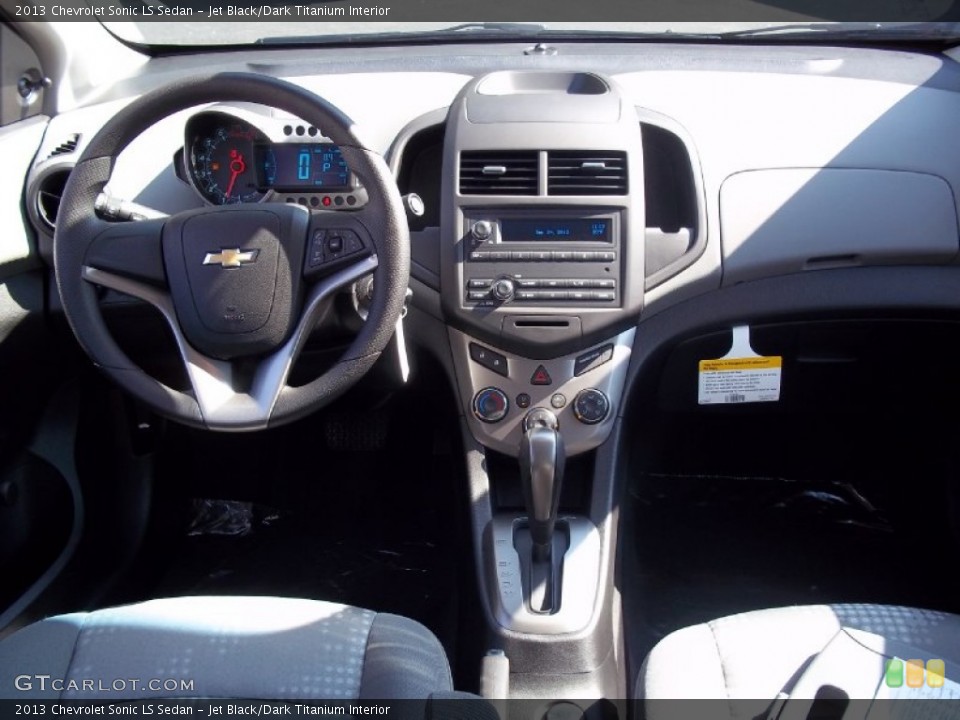 Jet Black/Dark Titanium Interior Dashboard for the 2013 Chevrolet Sonic LS Sedan #70882288