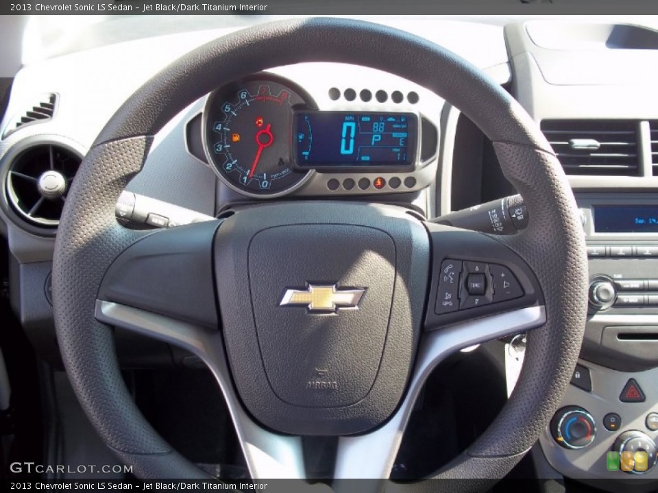 Jet Black/Dark Titanium Interior Steering Wheel for the 2013 Chevrolet Sonic LS Sedan #70882312