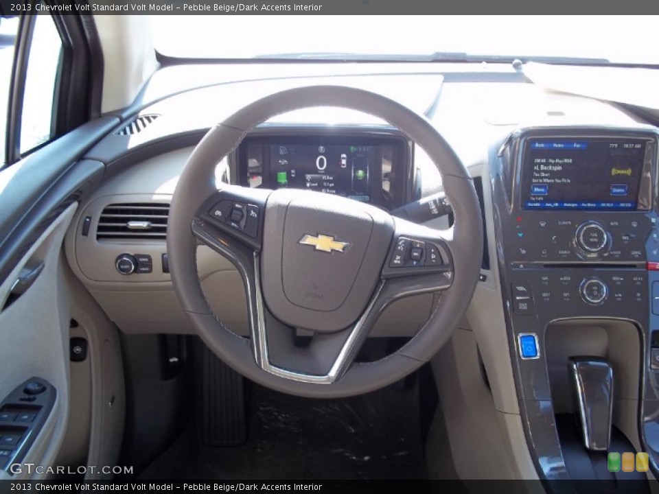Pebble Beige/Dark Accents Interior Steering Wheel for the 2013 Chevrolet Volt  #70882390