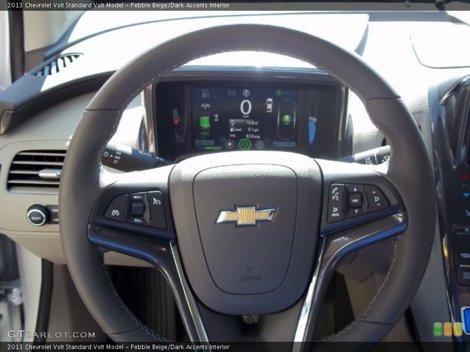 Pebble Beige/Dark Accents Interior Steering Wheel for the 2013 Chevrolet Volt  #70882414