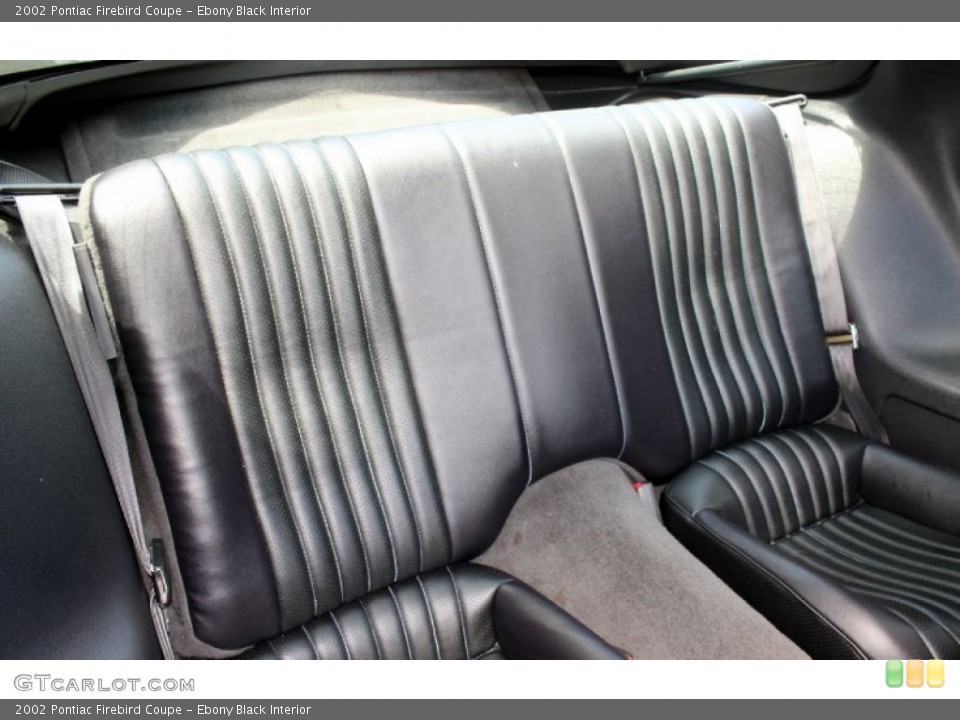 Ebony Black Interior Rear Seat for the 2002 Pontiac Firebird Coupe #70883644