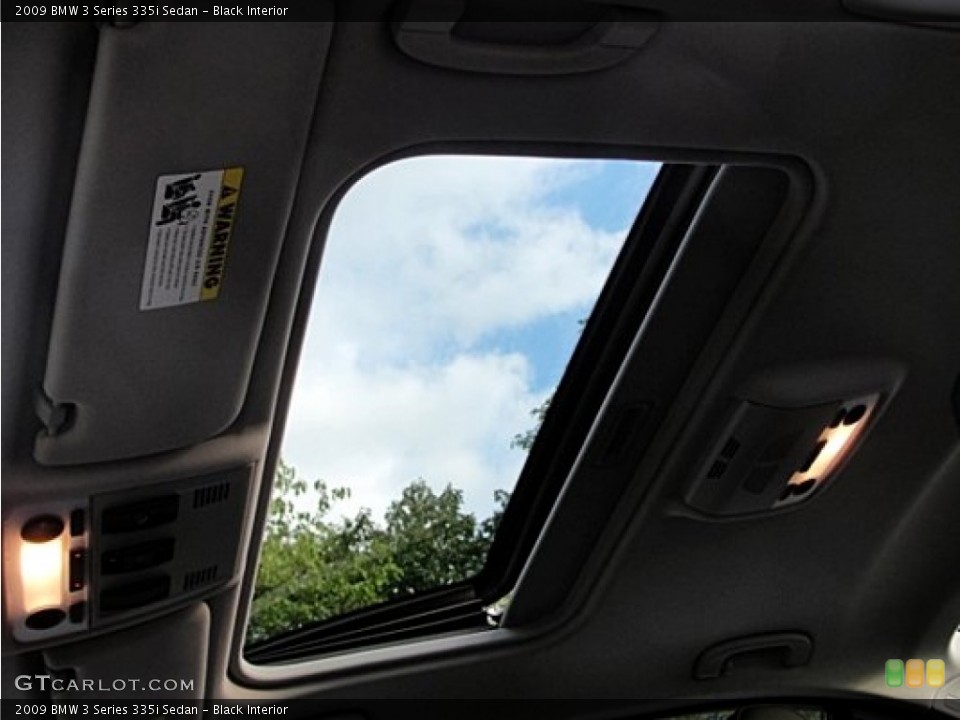Black Interior Sunroof for the 2009 BMW 3 Series 335i Sedan #70883831