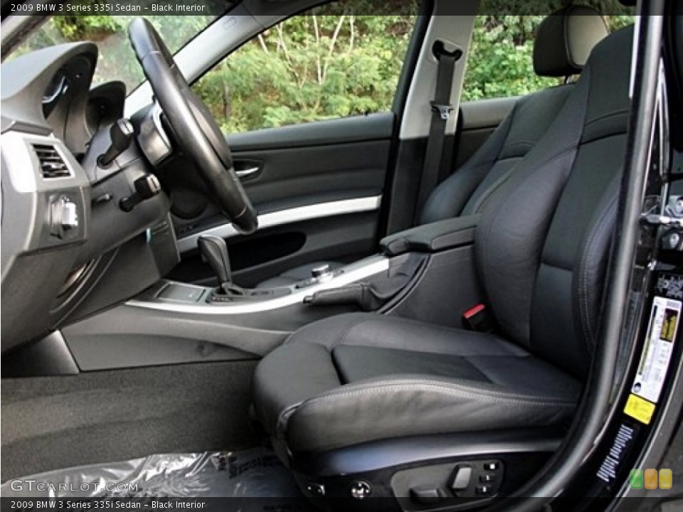 Black Interior Front Seat for the 2009 BMW 3 Series 335i Sedan #70883836