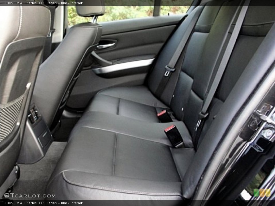 Black Interior Rear Seat for the 2009 BMW 3 Series 335i Sedan #70883842