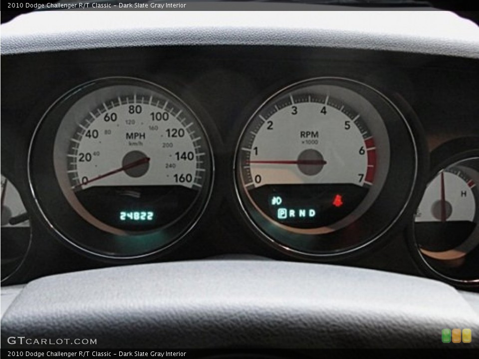Dark Slate Gray Interior Gauges for the 2010 Dodge Challenger R/T Classic #70884070