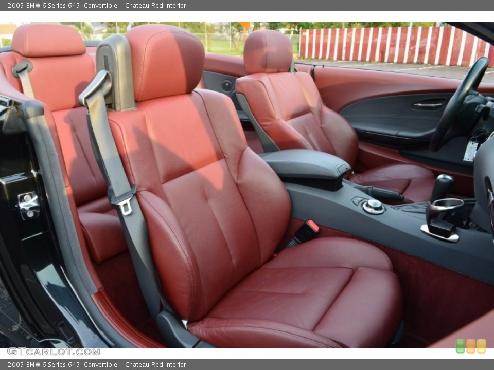 Chateau Red Interior Front Seat for the 2005 BMW 6 Series 645i Convertible #70886914