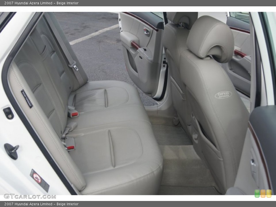 Beige Interior Rear Seat for the 2007 Hyundai Azera Limited #70887802