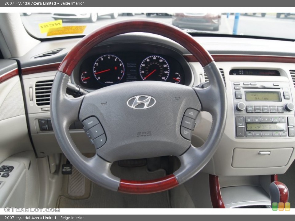 Beige Interior Steering Wheel for the 2007 Hyundai Azera Limited #70887856