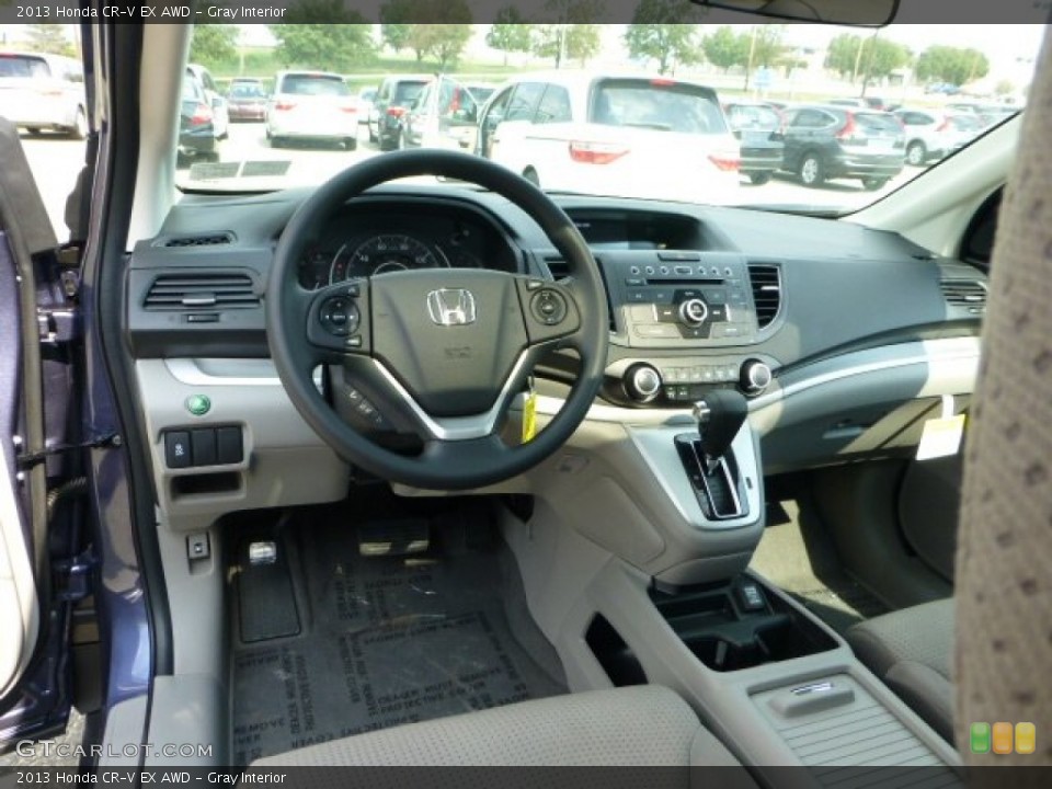 Gray Interior Dashboard for the 2013 Honda CR-V EX AWD #70888201