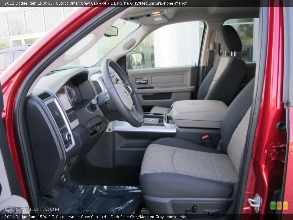 Dark Slate Gray/Medium Graystone Interior Photo for the 2011 Dodge Ram 1500 SLT Outdoorsman Crew Cab 4x4 #70888426