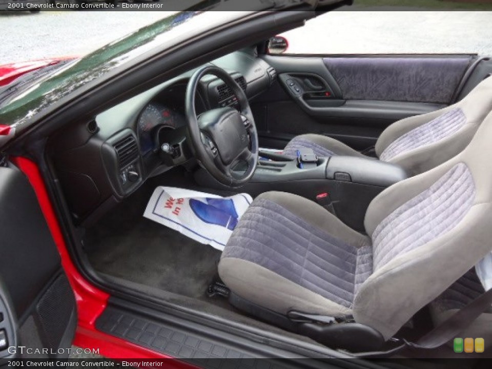 Ebony Interior Photo for the 2001 Chevrolet Camaro Convertible #70892602