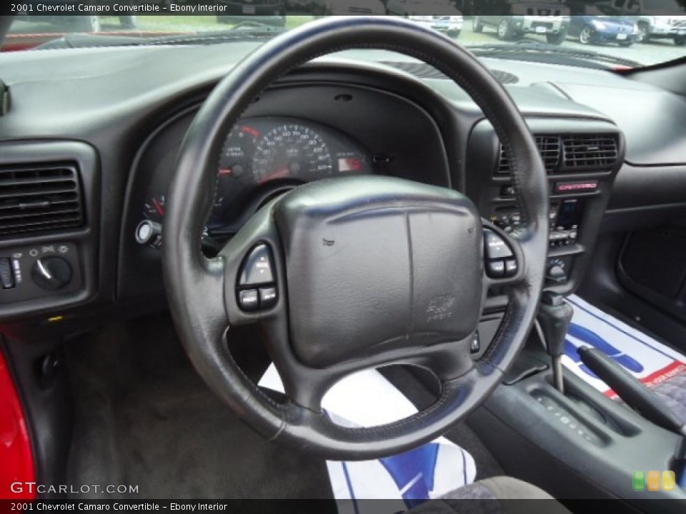 Ebony Interior Steering Wheel for the 2001 Chevrolet Camaro Convertible #70892614