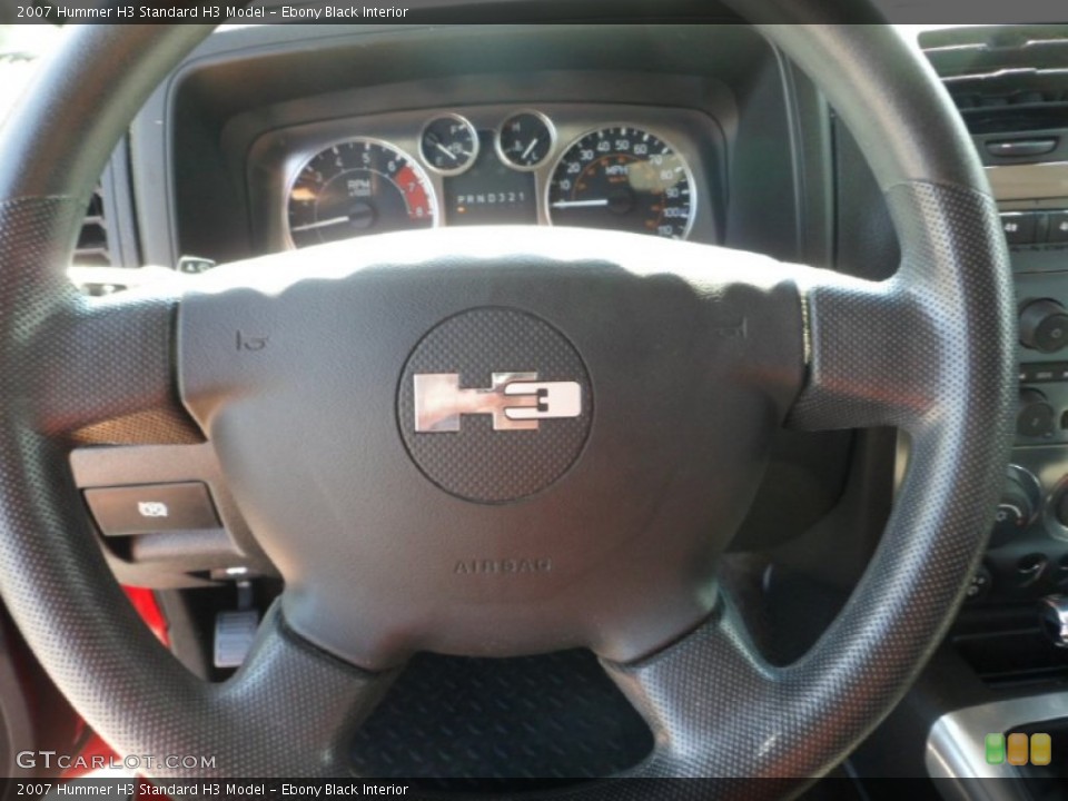 Ebony Black Interior Steering Wheel for the 2007 Hummer H3  #70898644