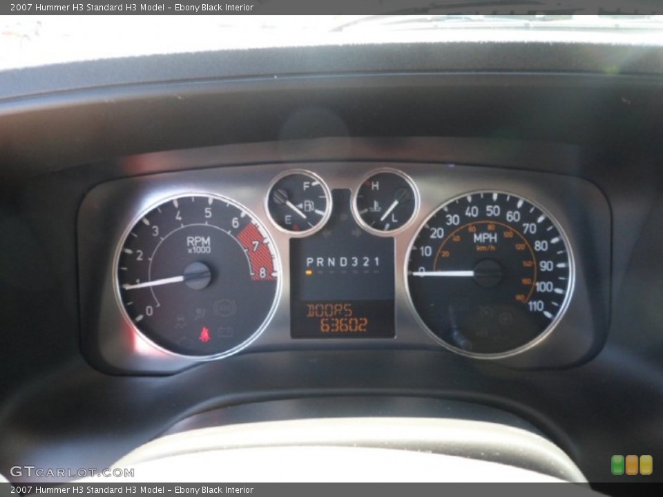 Ebony Black Interior Gauges for the 2007 Hummer H3  #70898653